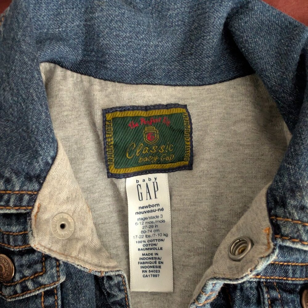 90s Vintage Baby Gap Denim Jackets – Toddler/Baby Classic Jean Jackets (set) - Picture 5 of 8